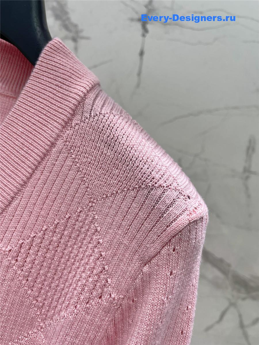 Balmain Pink Emblème Cardigan