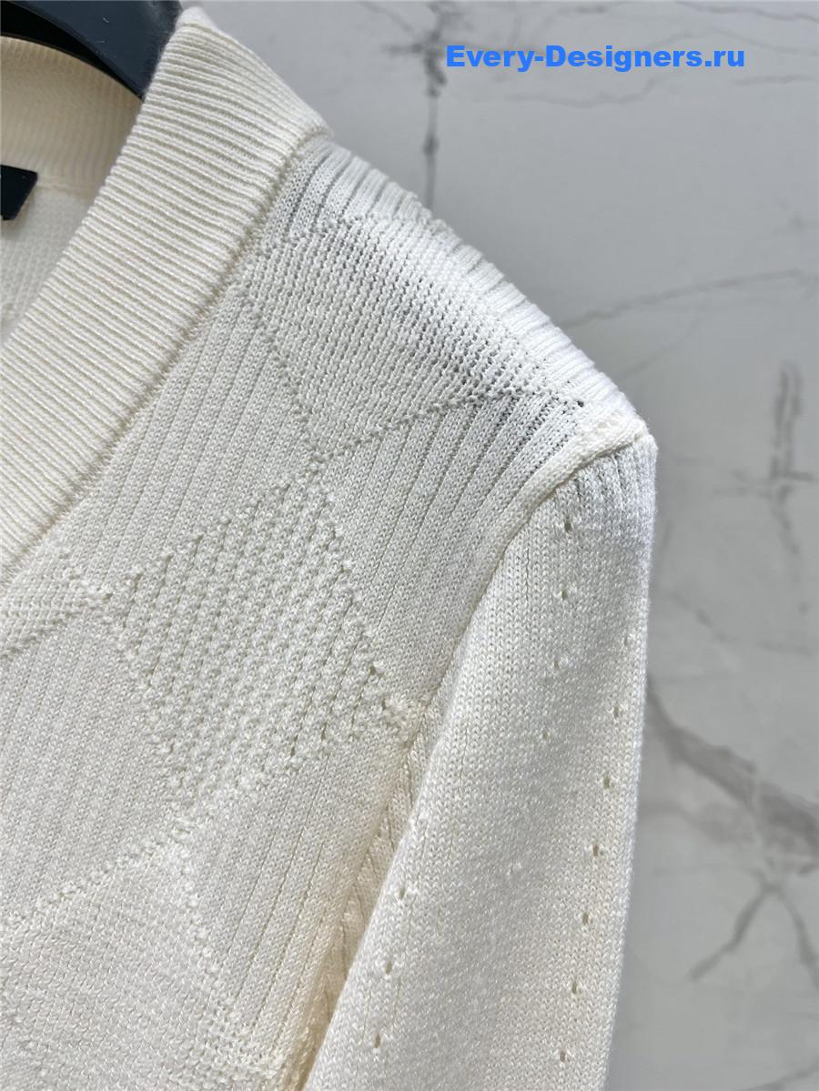 Balmain White Emblème Cardigan