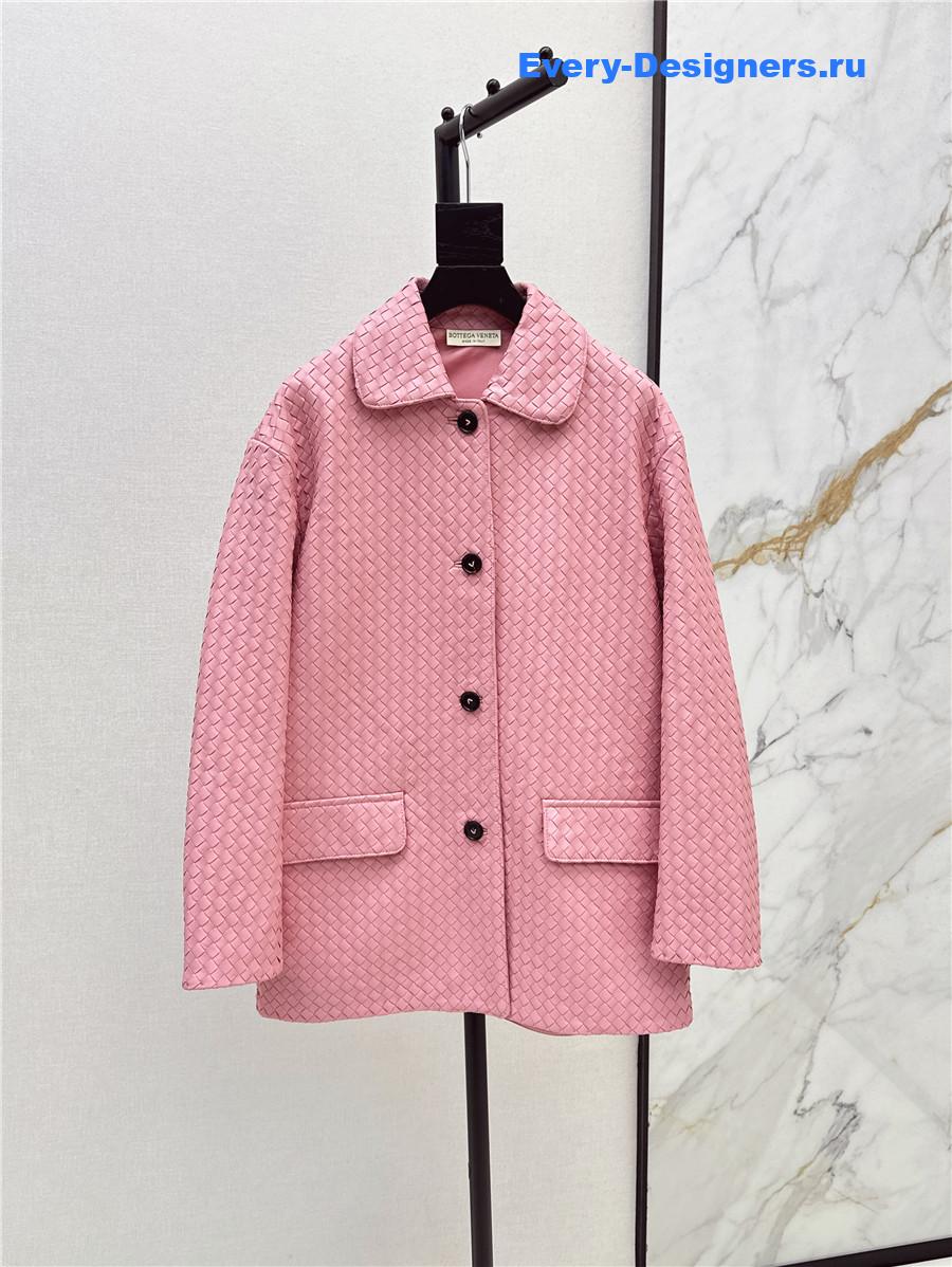 b0tt*ga Ven*ta pink intrecciato jacket