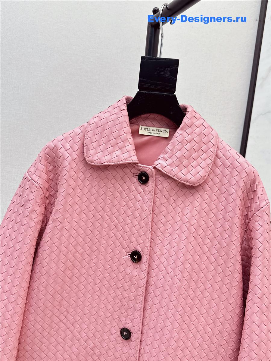 b0tt*ga Ven*ta pink intrecciato jacket