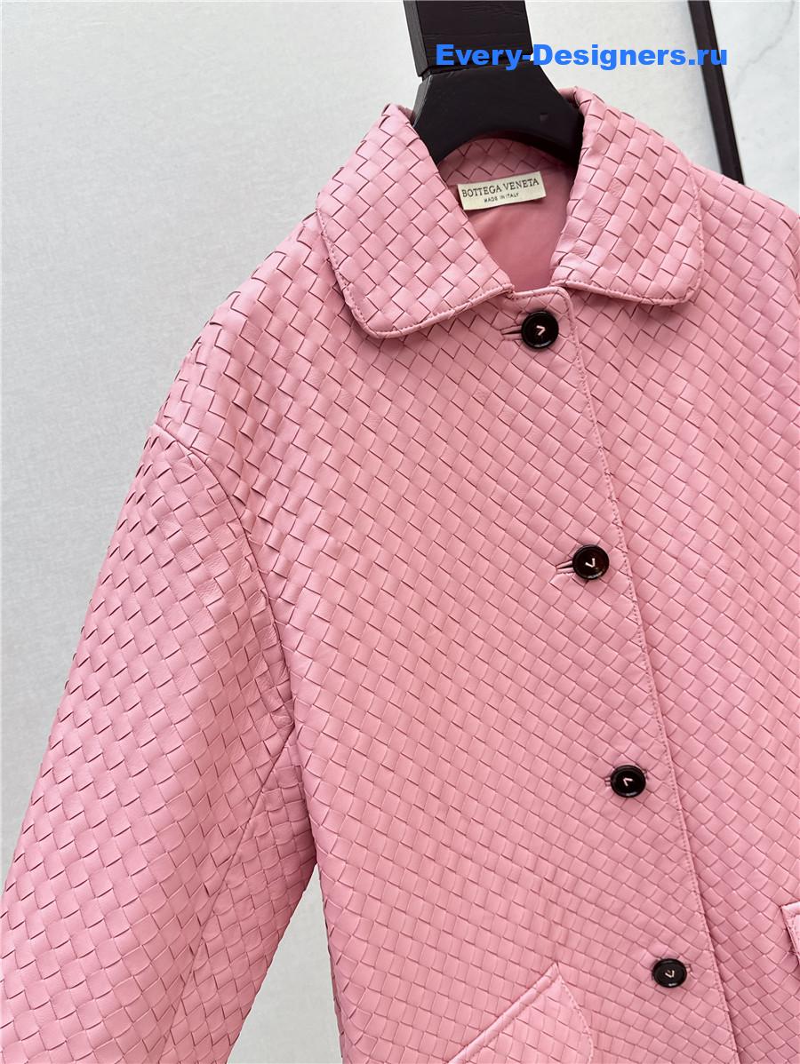 b0tt*ga Ven*ta pink intrecciato jacket