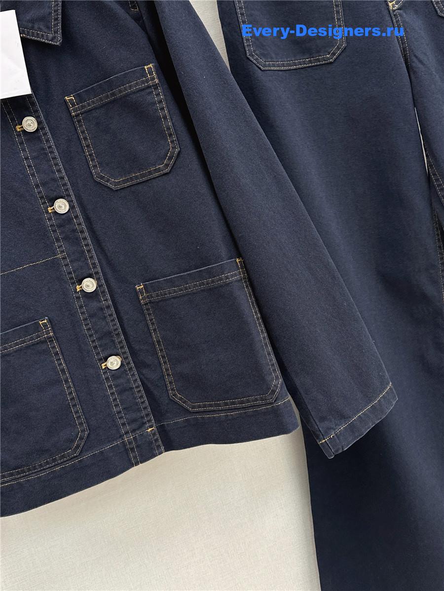 D10r cd lapel denim jacket & straight jeans suit