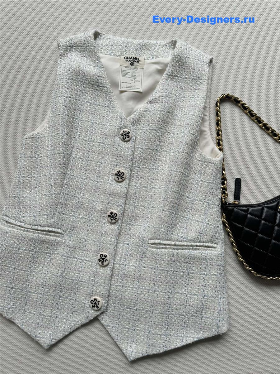 Ch**el button front blazer vest