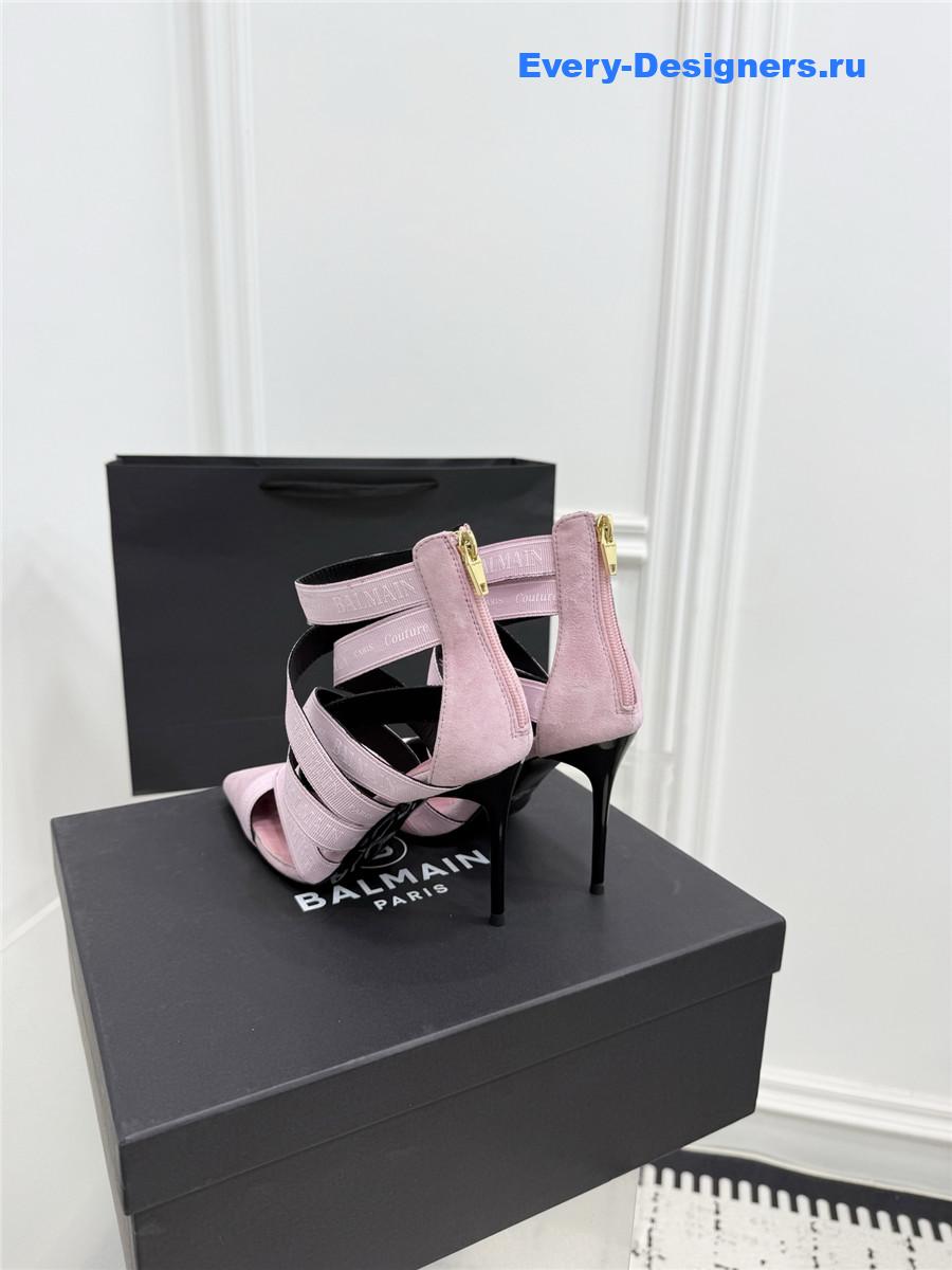 Balmain Pink Ribbon Pumps