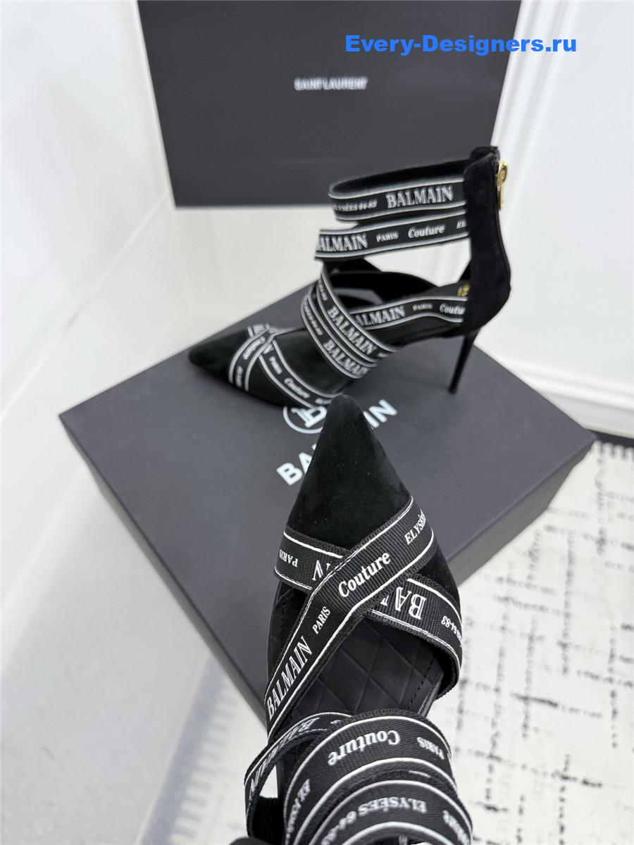 Balmain Black Ribbon Pumps