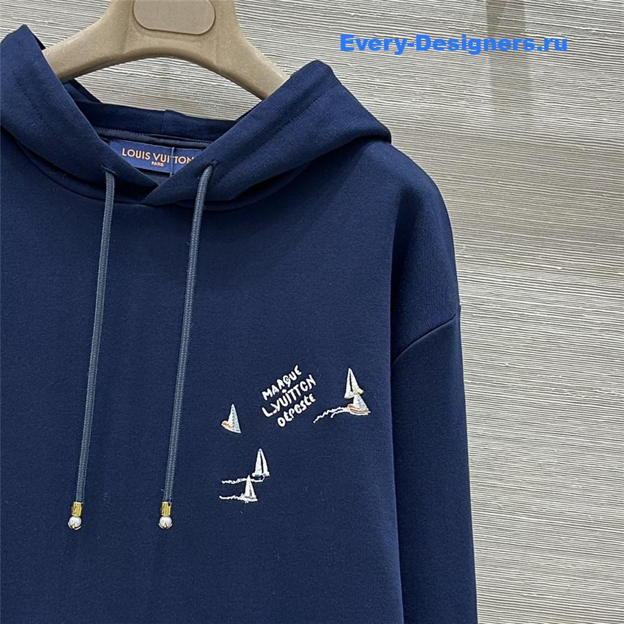 l0vis Vvtt0n embroidered signature hoodie