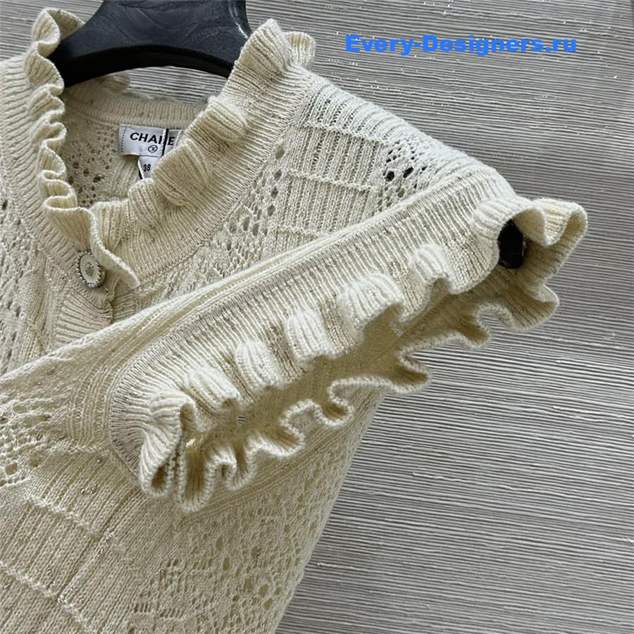 Ch**el coco beige knit vest