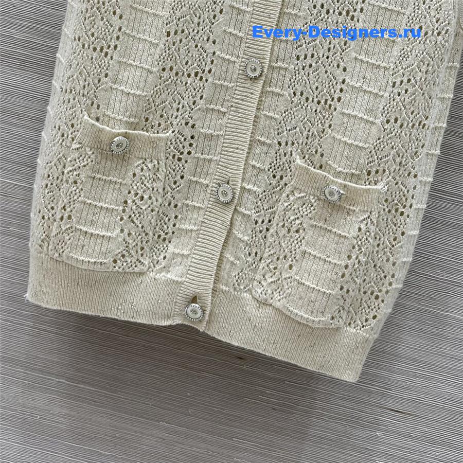 Ch**el coco beige knit vest