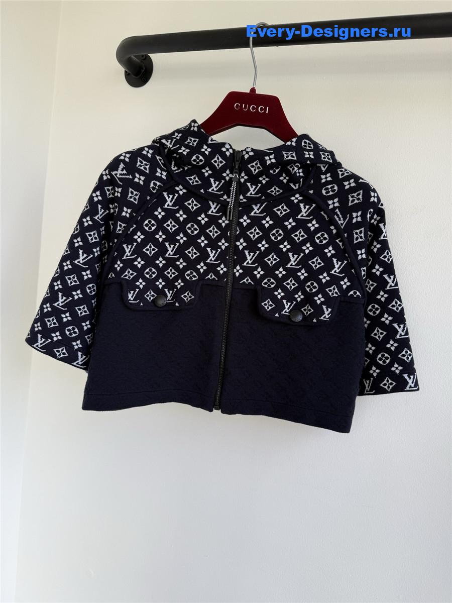 l0vis Vvtt0n cropped m/s hooded zip-up jumper
