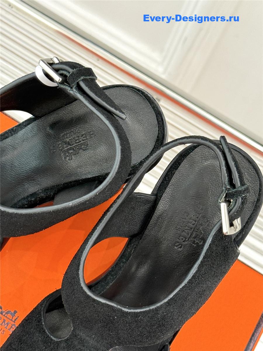 H**me5 kalya 100 black suede sandals