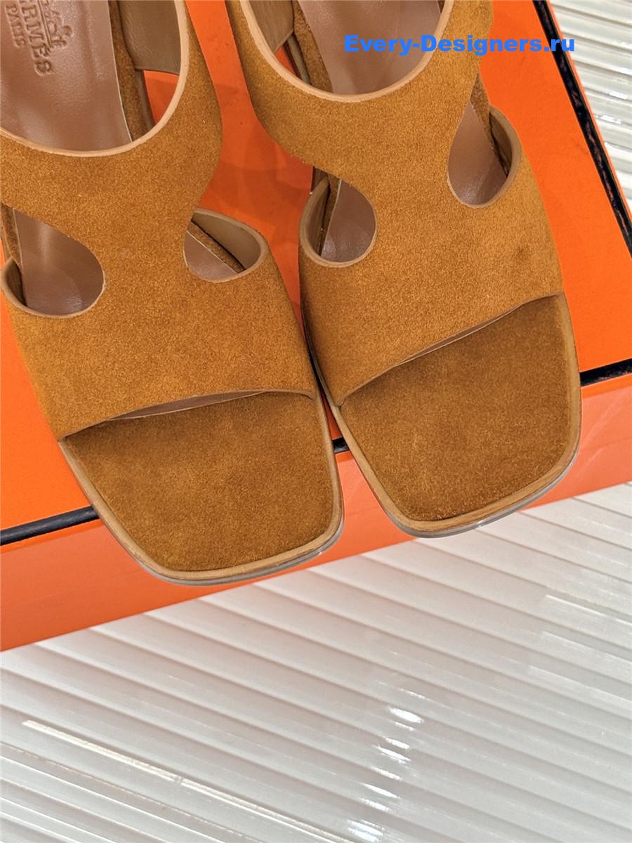 H**me5 kalya 100 brown suede sandals