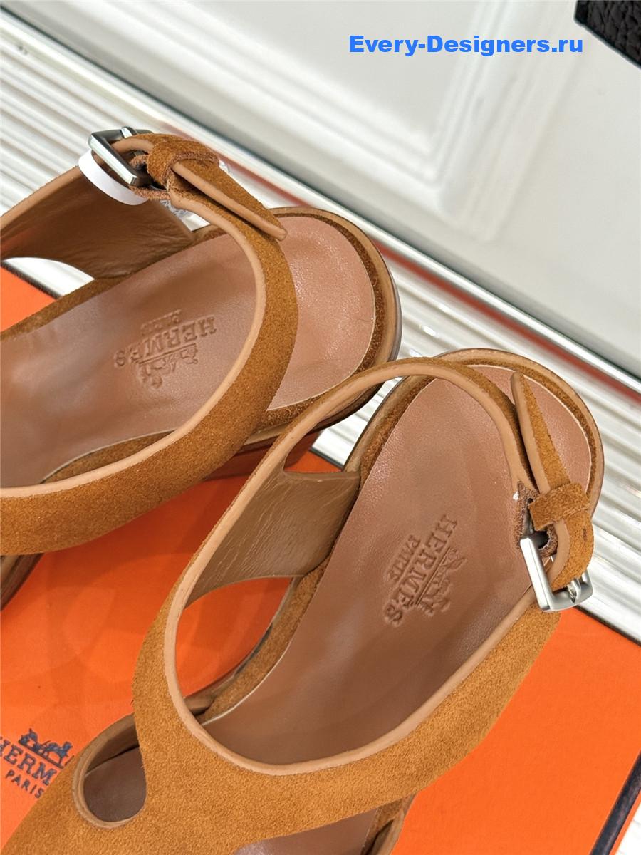 H**me5 kalya 100 brown suede sandals