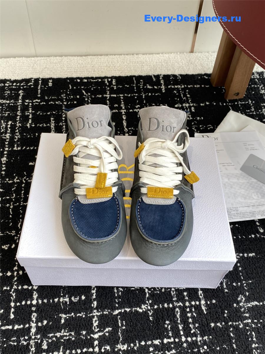 D10r roadie green & blue high top sneaker