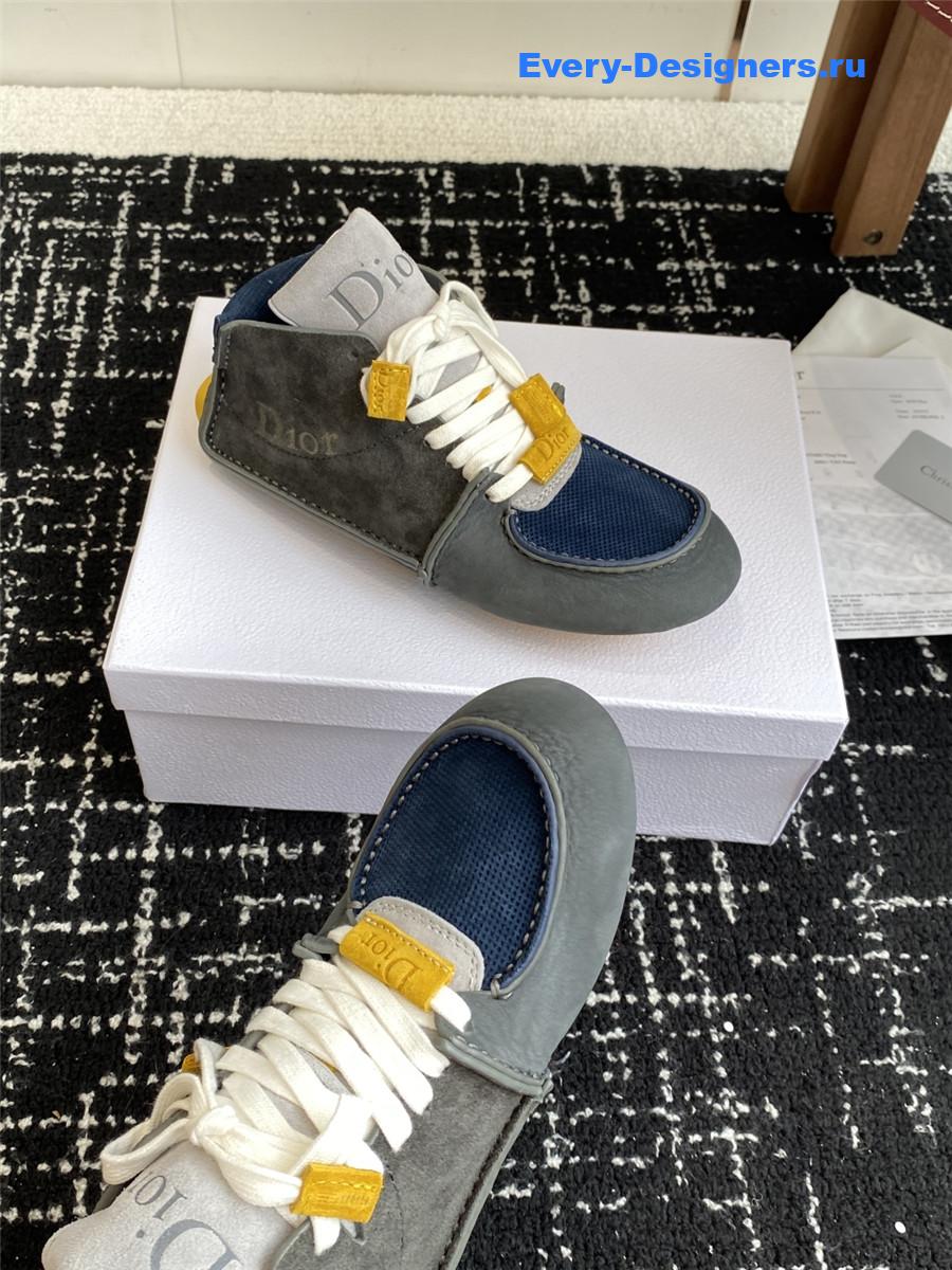 D10r roadie green & blue high top sneaker