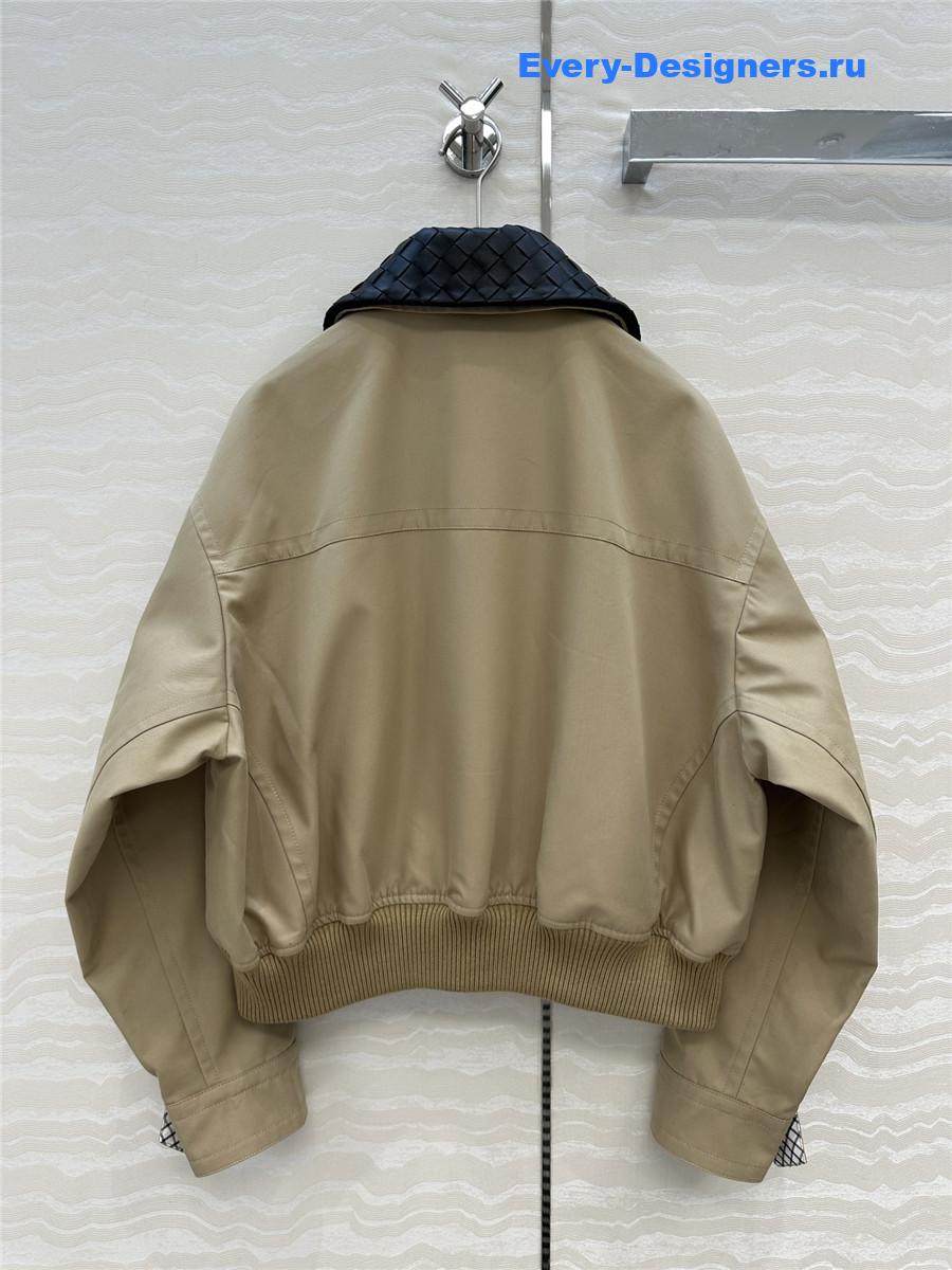 b0tt*ga Ven*ta beige intrecciato jacket
