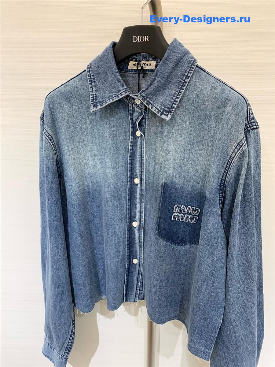 Miu Miu Cropped Shirt Jacket