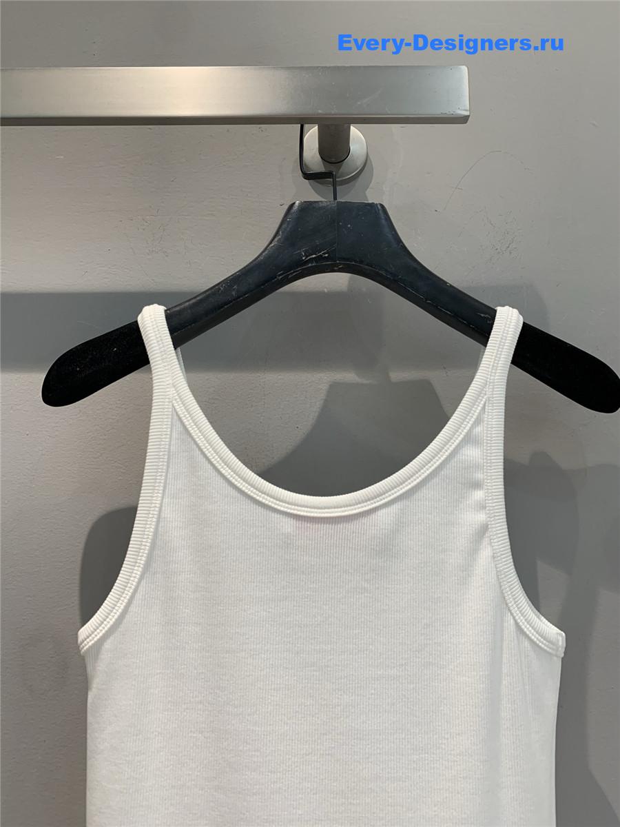 Va1e*ntin0 vgold ribbed tank top