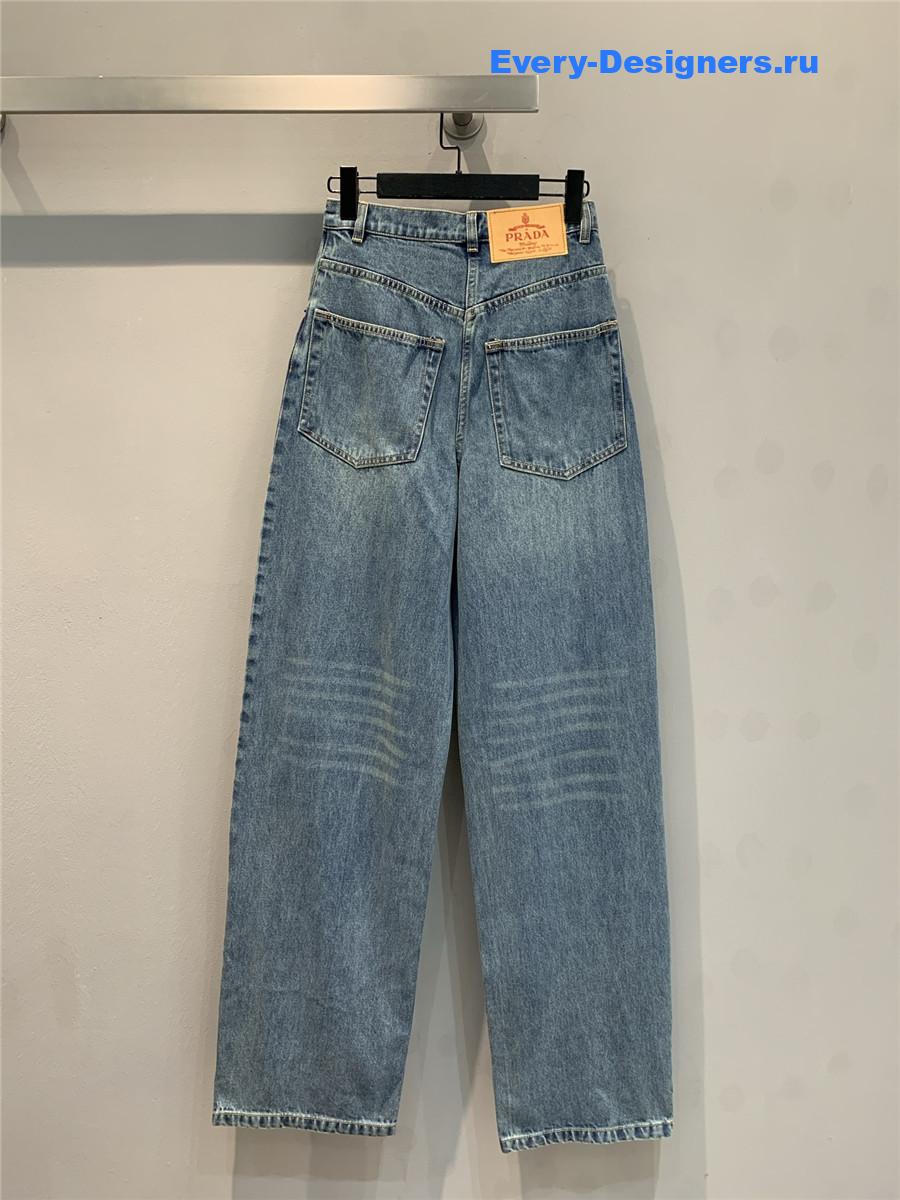 Pra*a blue wide leg jeans