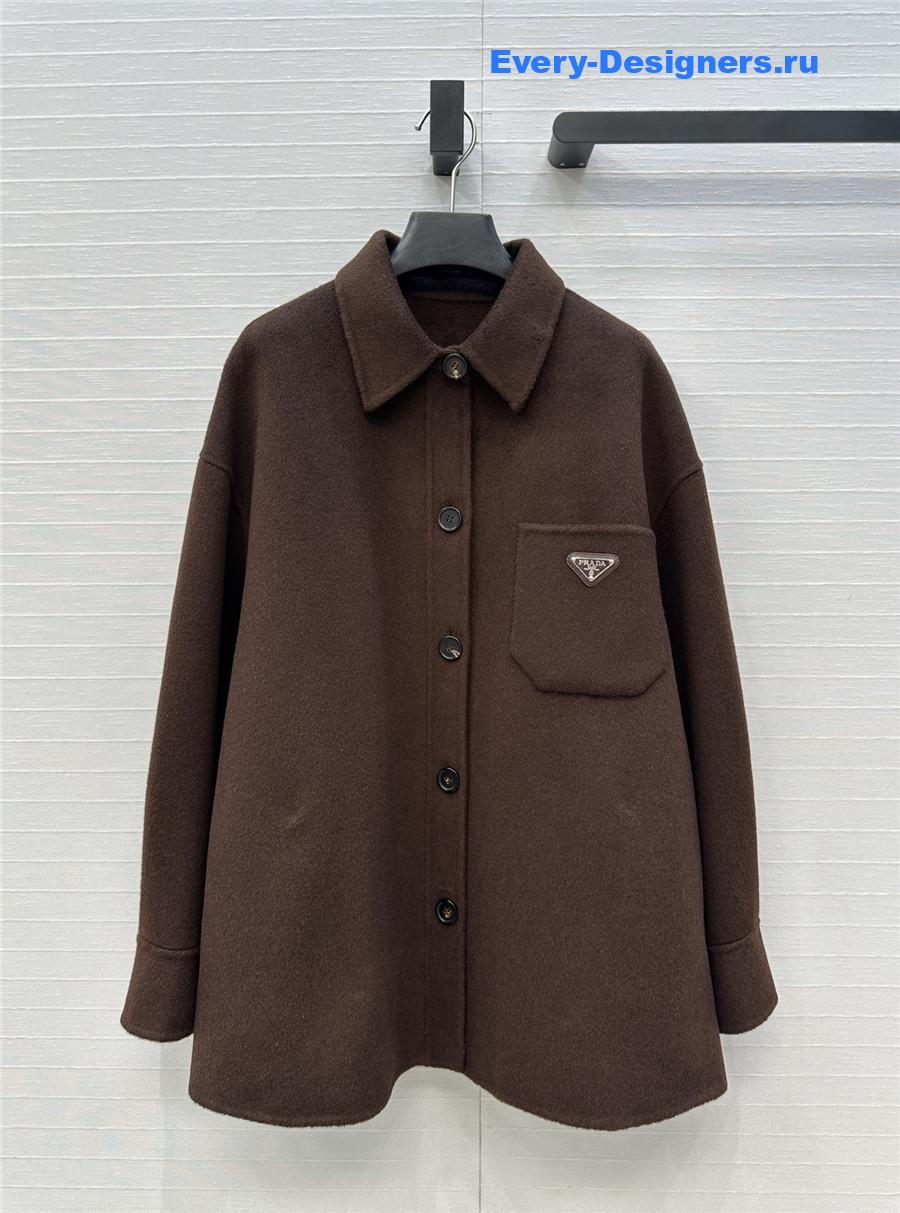 Pra*a bull denim shirt brown
