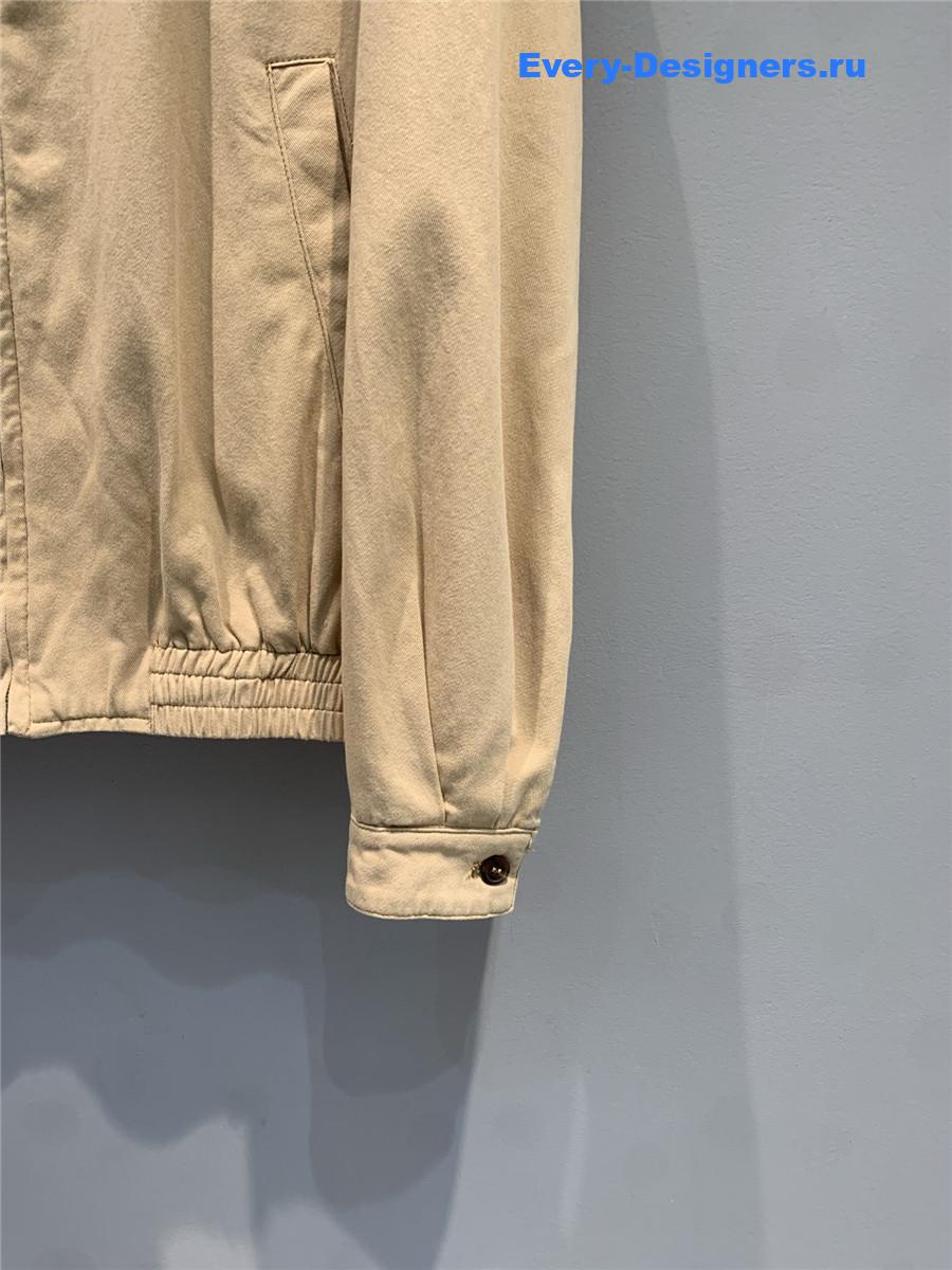 Miu Miu Denim Blouson Jacket Beige