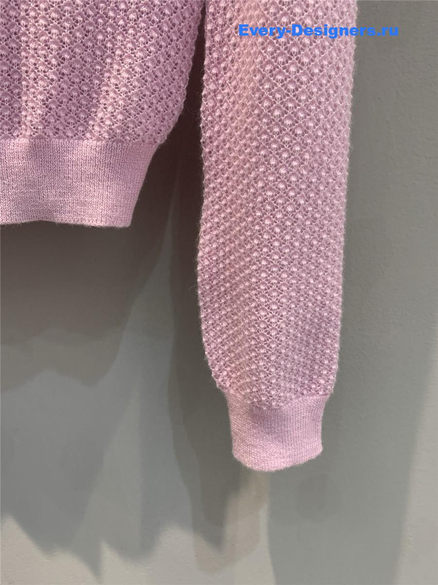 Miu Miu Alabaster Pink Cashmere Cardigan
