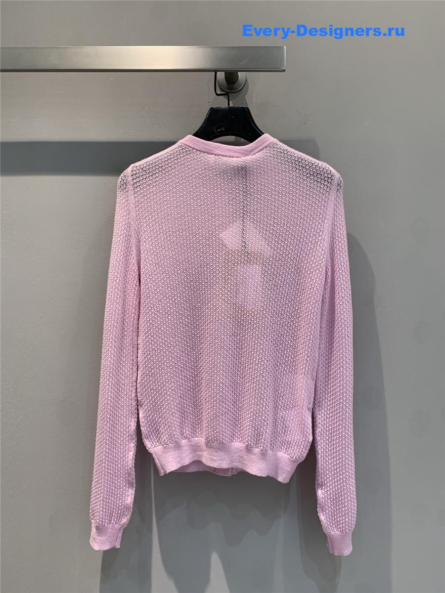 Miu Miu Alabaster Pink Cashmere Cardigan