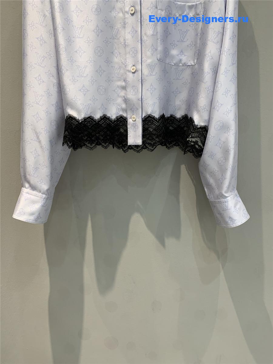 l0vis Vvtt0n mahina lace trim shirt