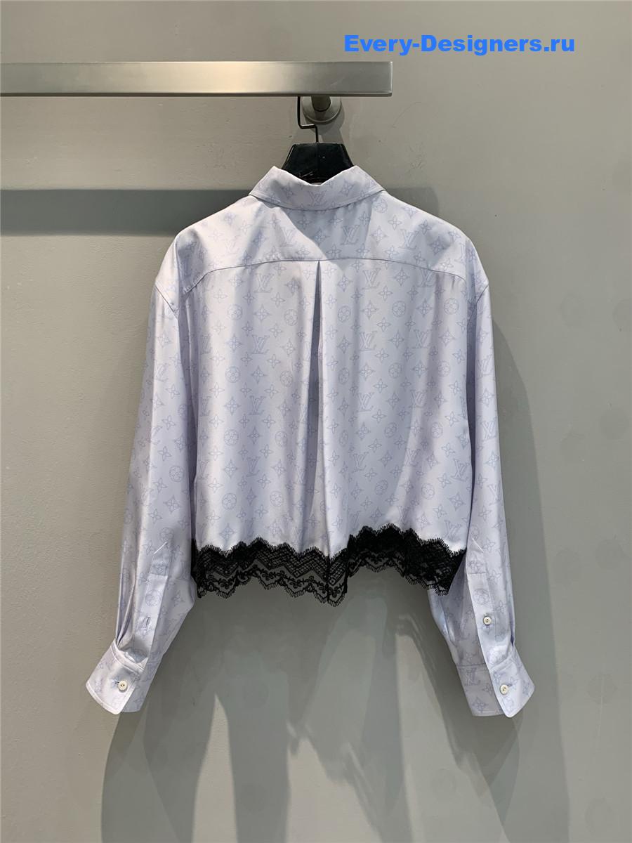l0vis Vvtt0n mahina lace trim shirt