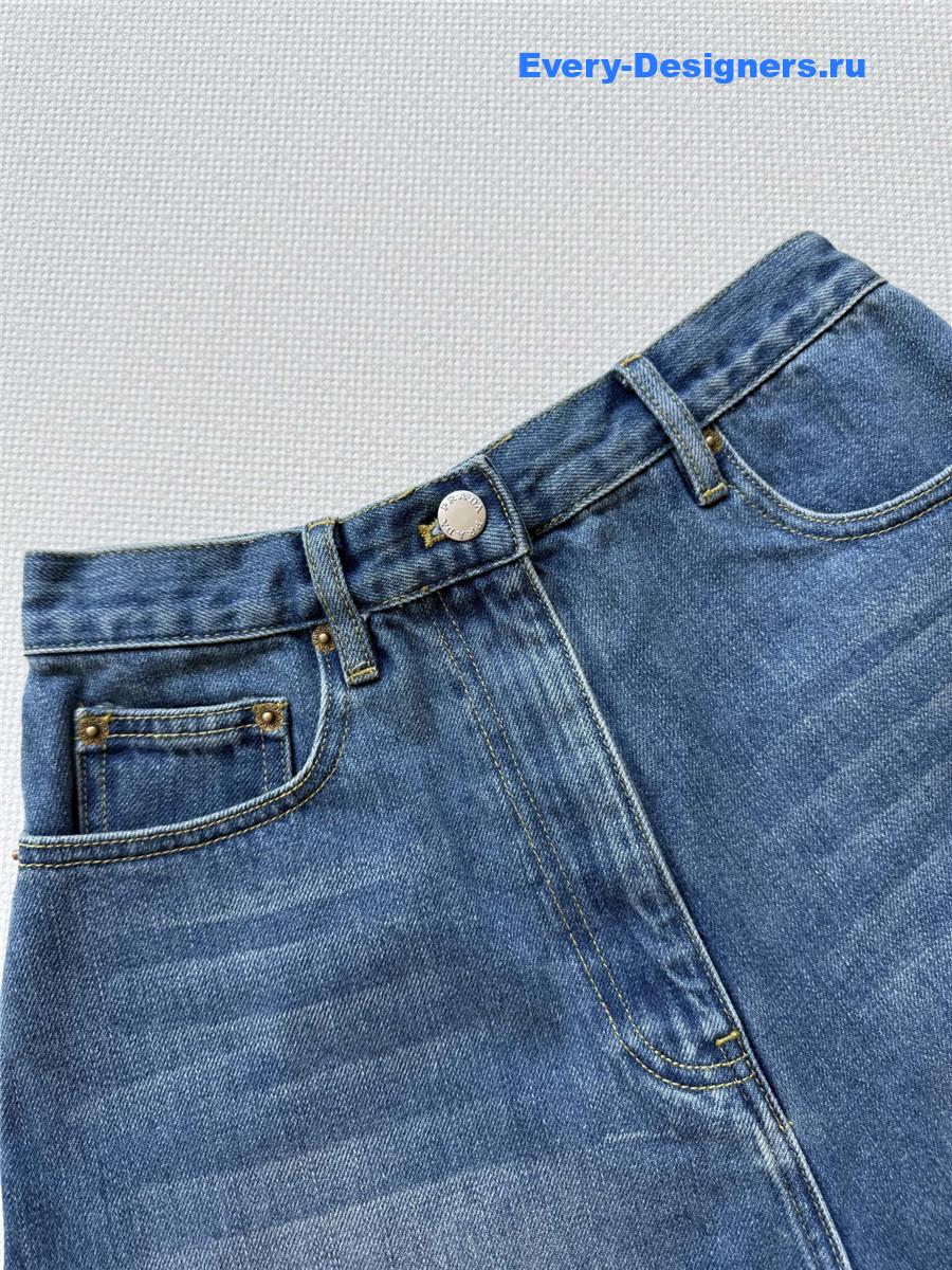 Pra*a high-rise denim shorts