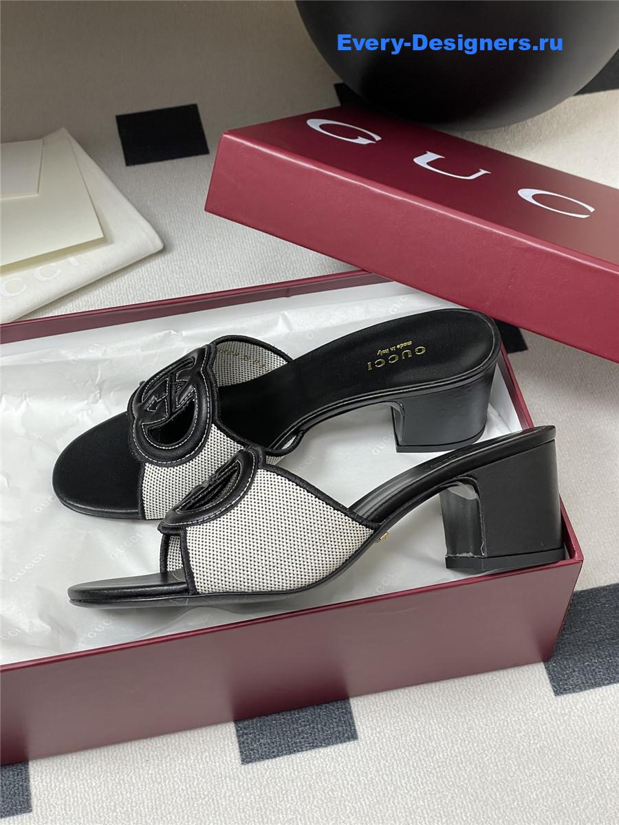 Gvc*1 interlocking g black mules