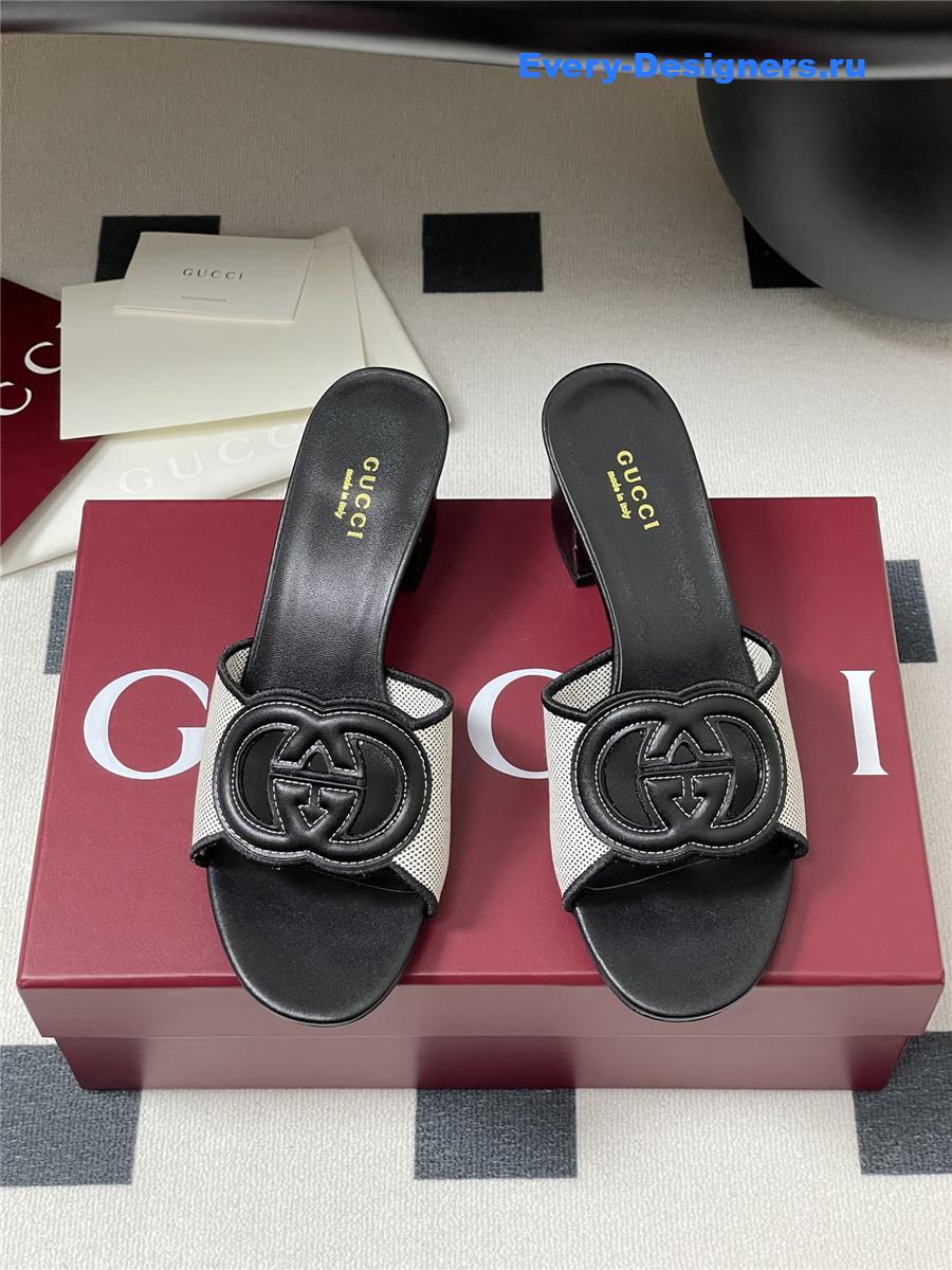 Gvc*1 interlocking g black mules