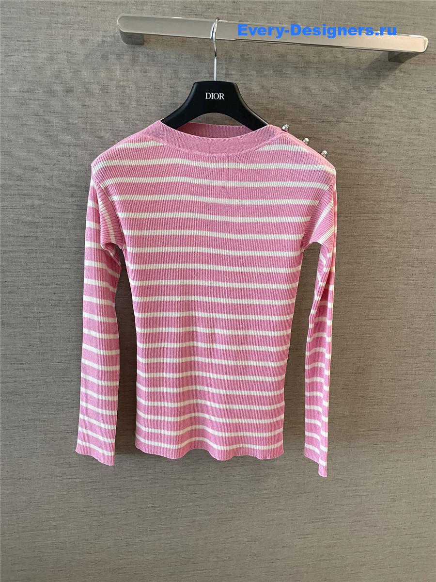 D10riviera striped linen-silk sweater