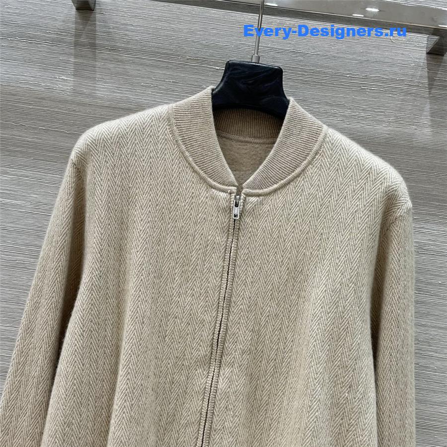L0r0 P1ana zip beige cashmere suit