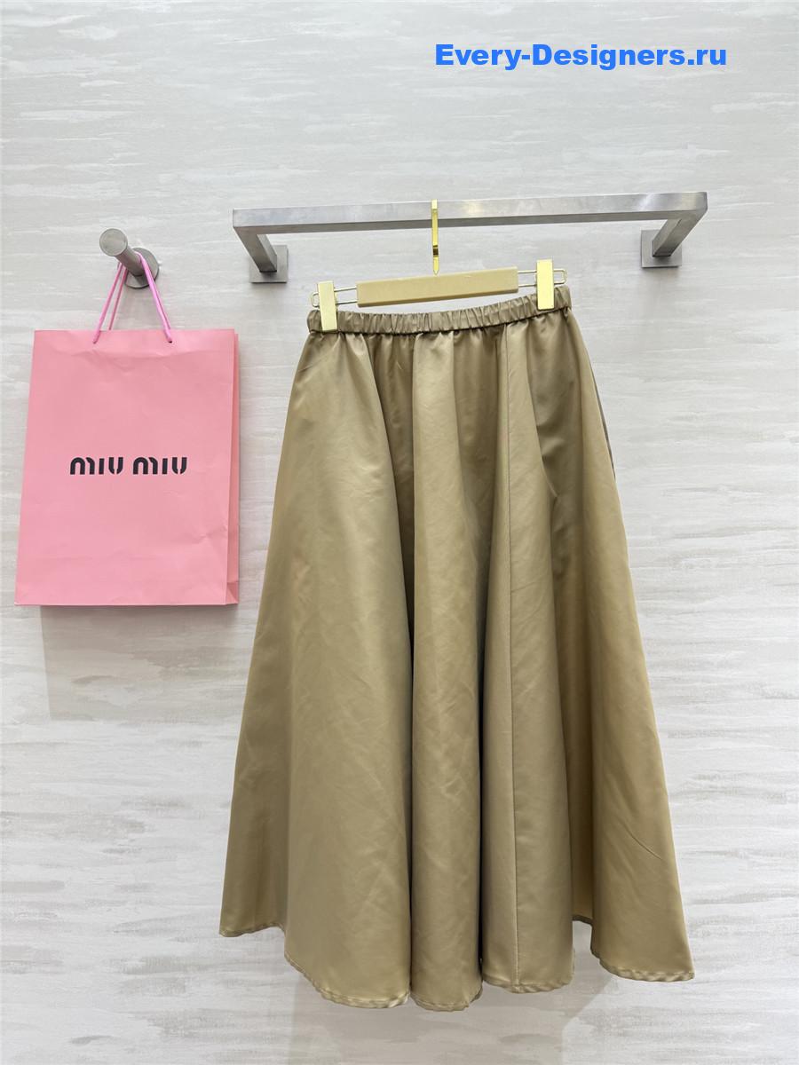 Miu Miu Clay Grey Technical Skirt