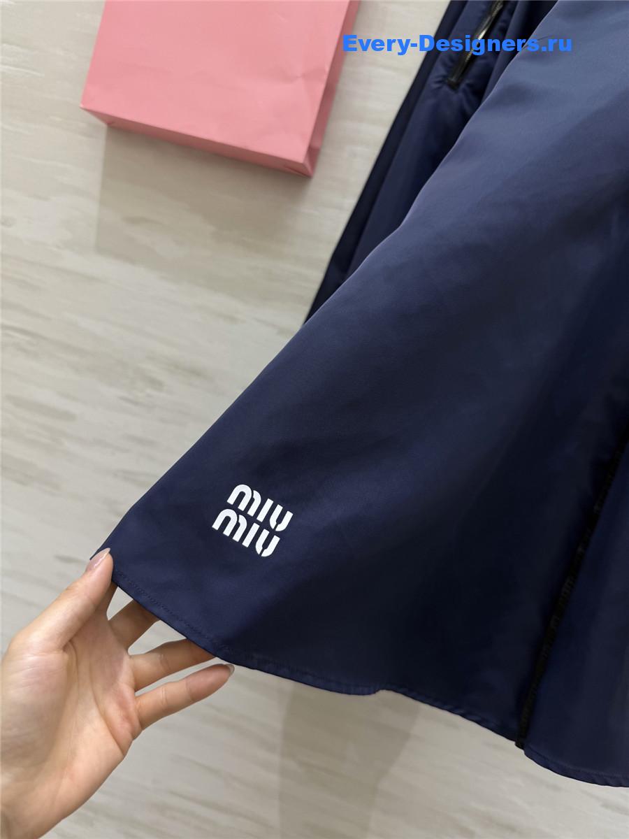 Miu Miu Navy Technical Skirt