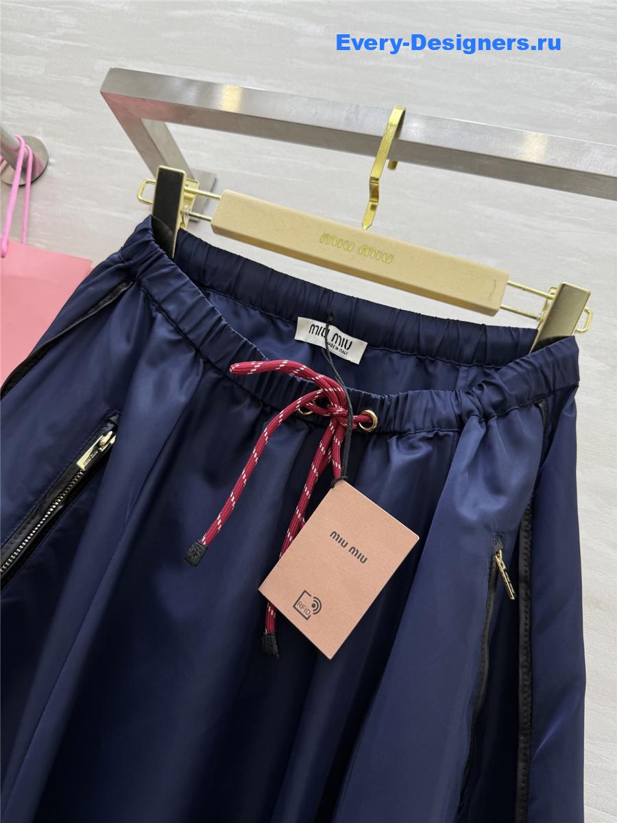 Miu Miu Navy Technical Skirt