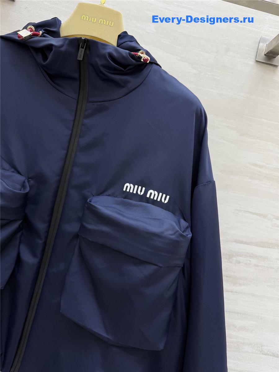 Miu Miu Navy Technical Canvas Jacket