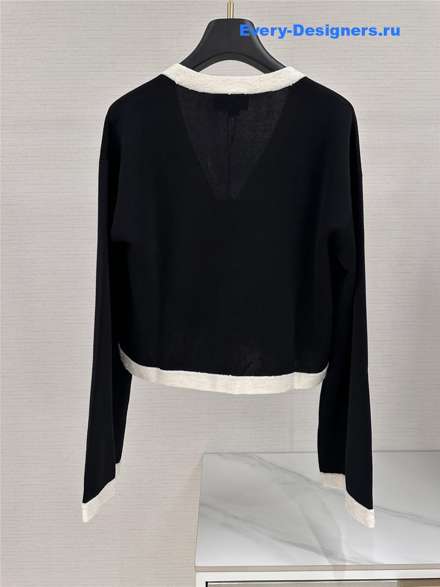 Ch**el black & white knitted jacket