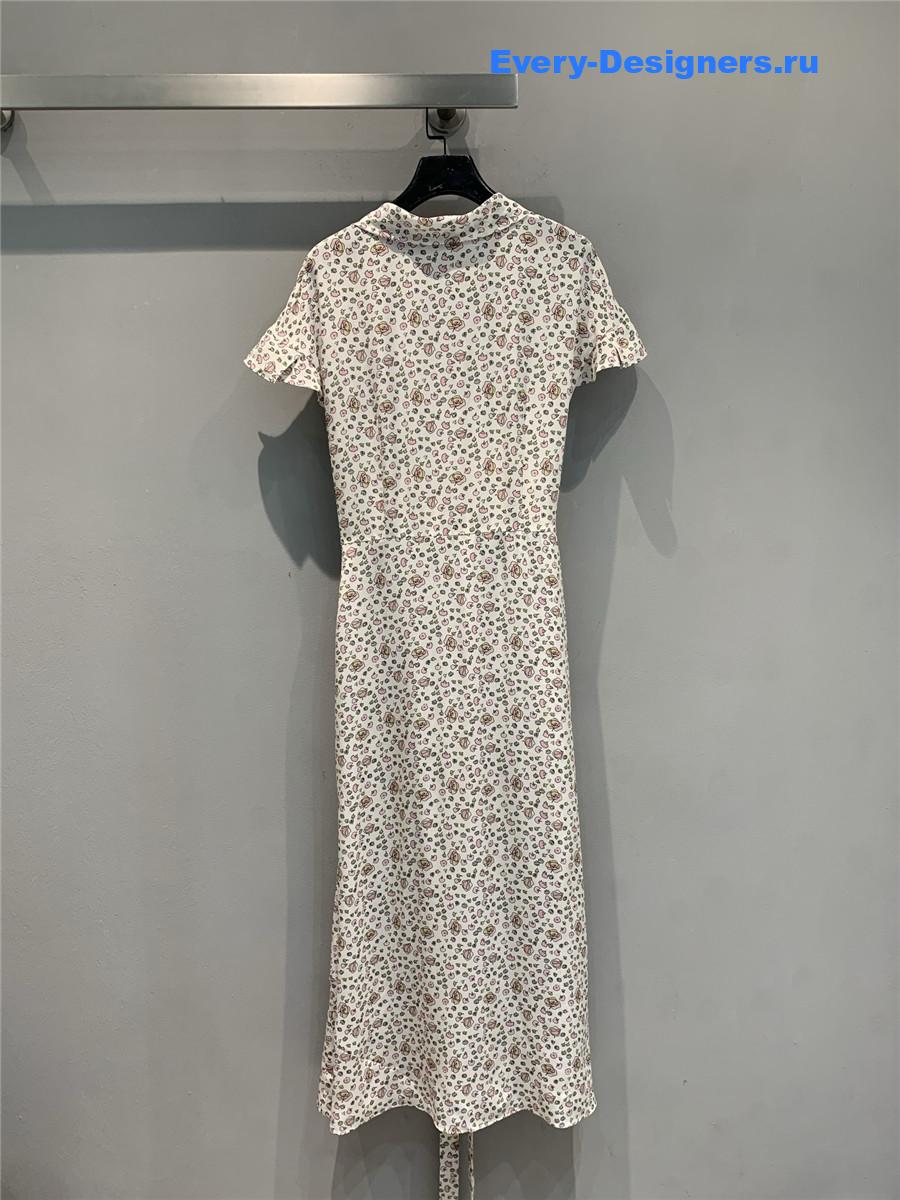 Miu Miu Crêpe de Chine Long Dress