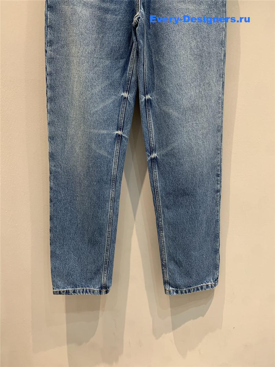 Pra*a high straight leg jeans in mid blue