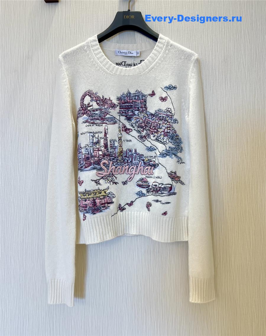 D10r souvenir embroidered cashmere sweater