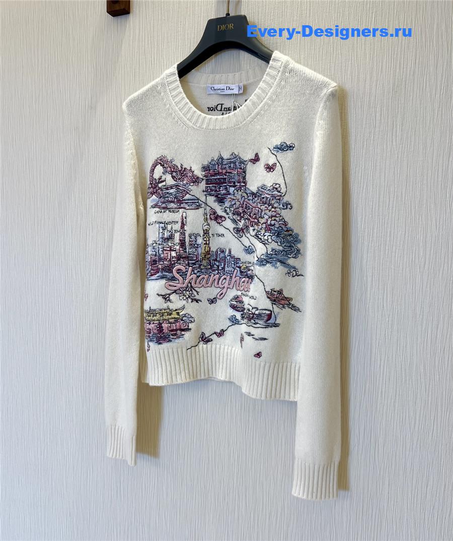 D10r souvenir embroidered cashmere sweater