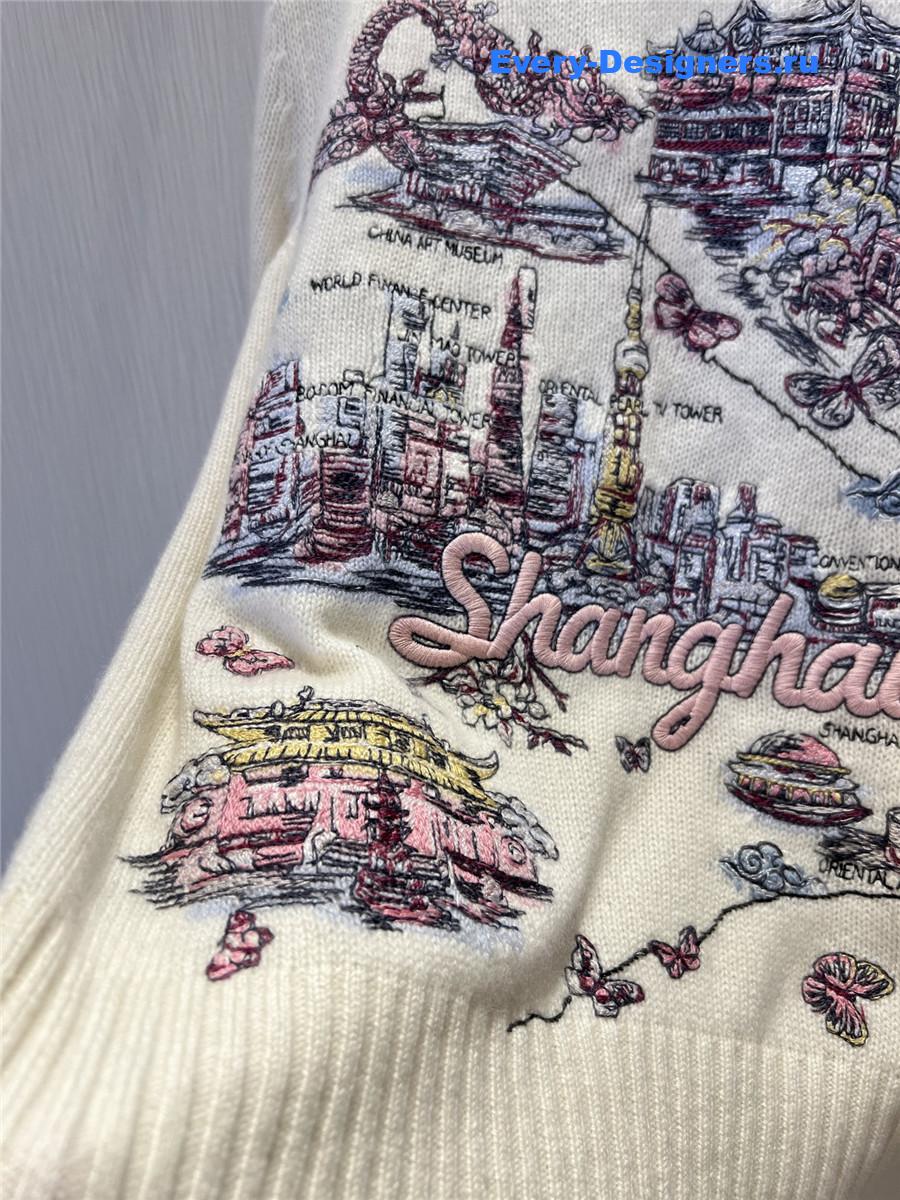 D10r souvenir embroidered cashmere sweater