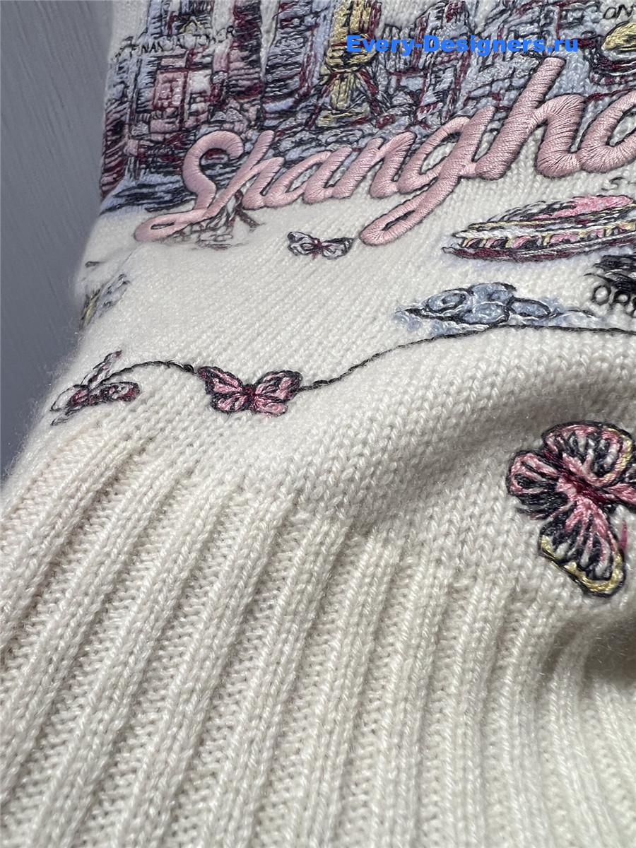 D10r souvenir embroidered cashmere sweater