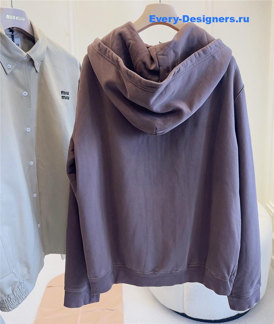 Miu Miu Purple Garment-Dyed Blouson Jacket