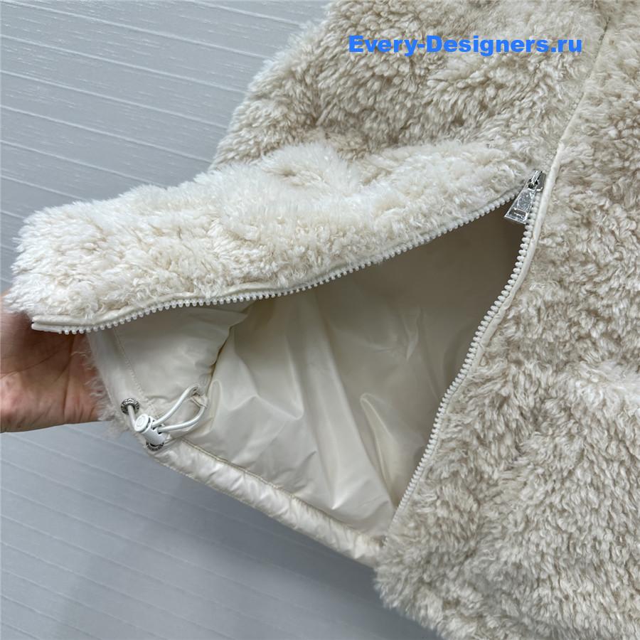 Moncler Beige Planeze Teddy Down Vest