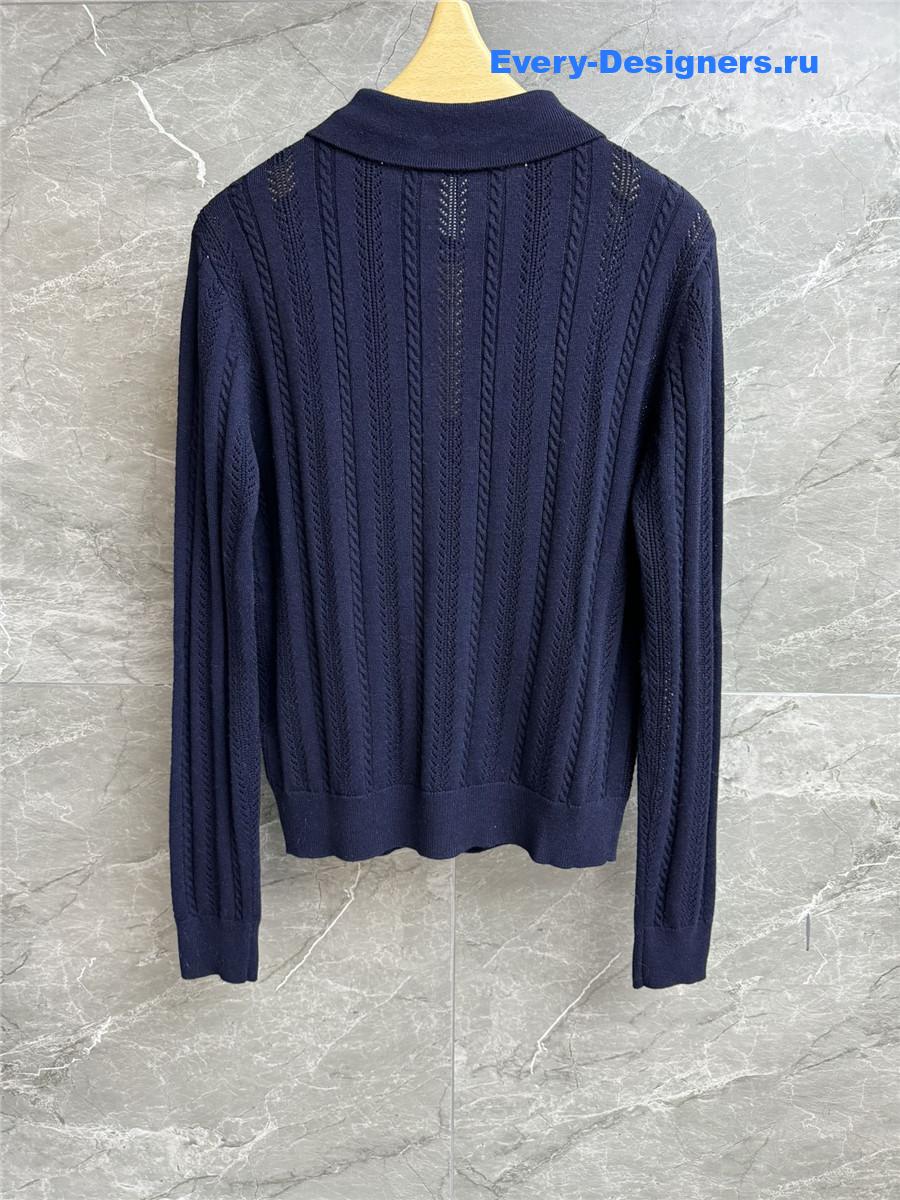 Miu Miu Dark Blue Cashmere Cardigan