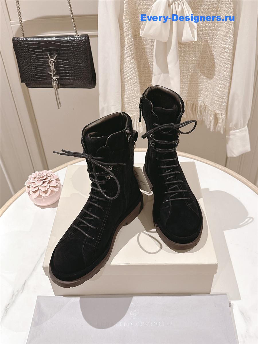 BC Bead-Embellished Black Suede Ankle Boots