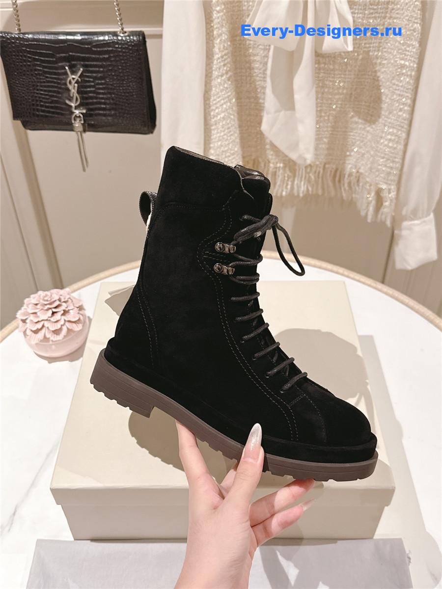 BC Bead-Embellished Black Suede Ankle Boots