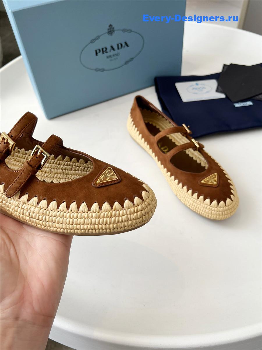 Pra*a brown espadrille mary jane